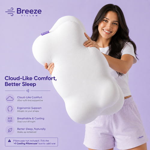BREEZE The Cooling Pillow Designed For Better Sleep.